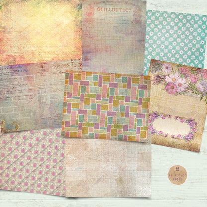 Natures Garden Cools & Warm 8 Paper Pack. (digital download)