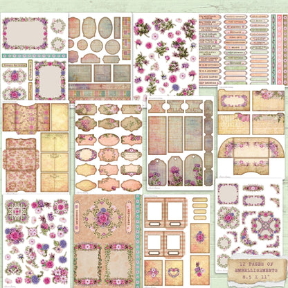 Natures Garden/Butterflies, Bugs & Berries Junk Journal Kit Bundle. (digital download)